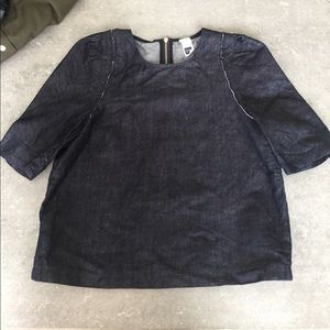 Cute chambray linen blouse